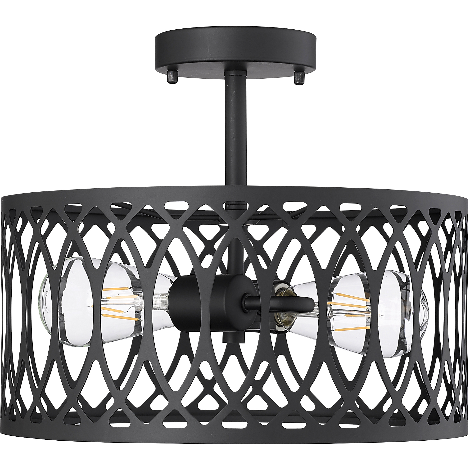 Arelyn 1 Light 13 inch Matte Black Semi-Flush Mount Ceiling Light